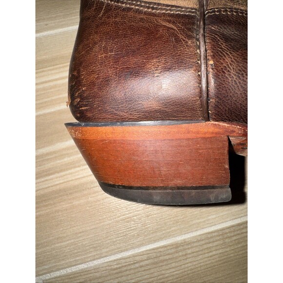 Justin cowboy boots mens 9 D Western Distressed Vintage Goat Leather main image 8